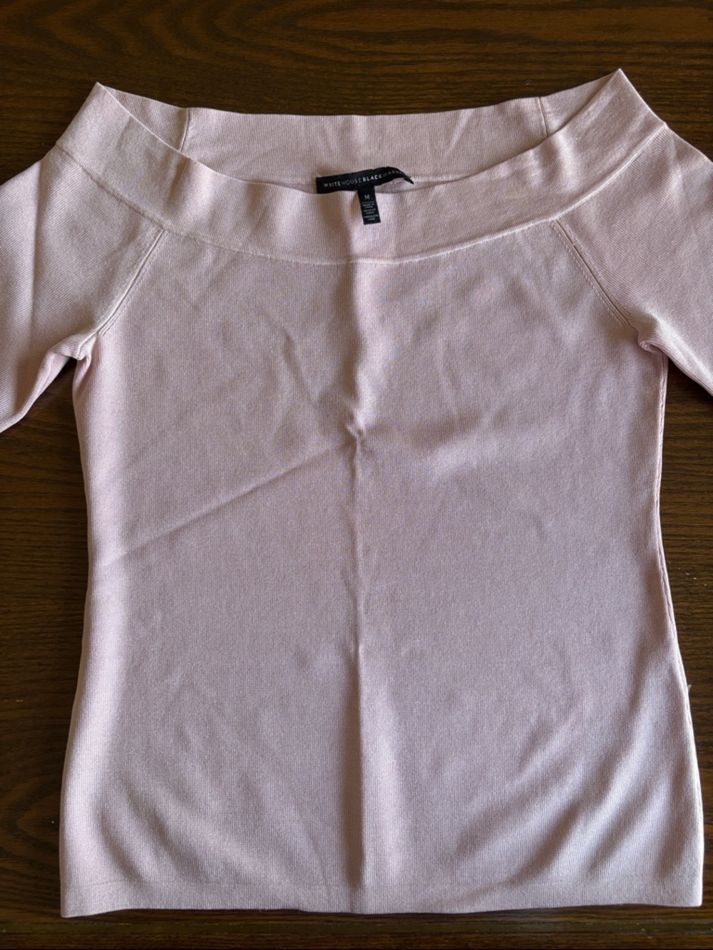 White House Black Market Blush Off-Shoulder Knit Sweater